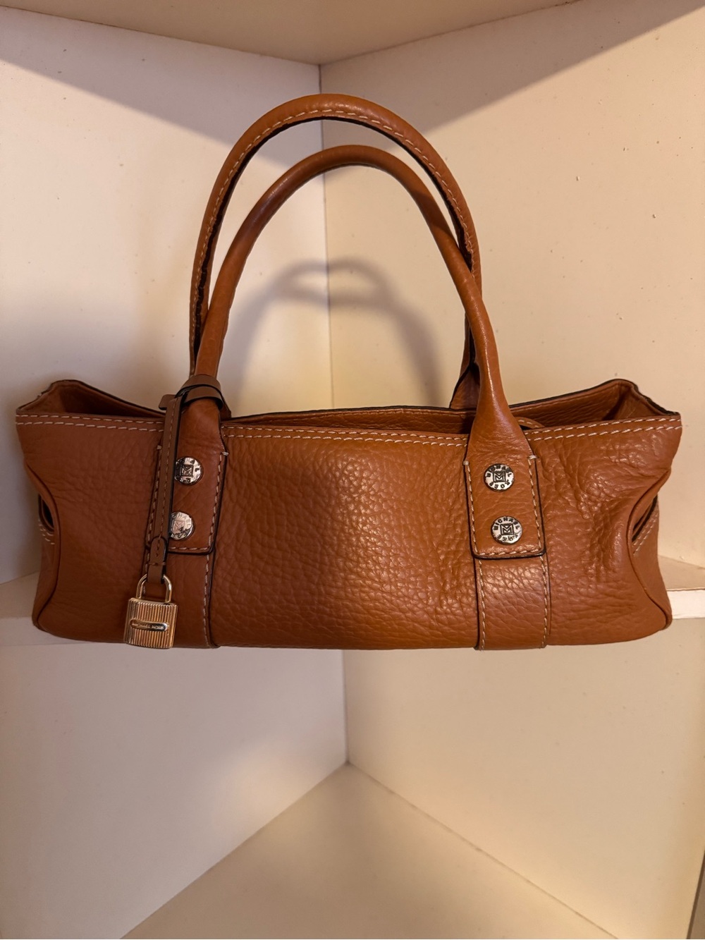 MK Classic Tan Leather Shoulder Bag